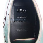 HUGO BOSS BLACK LABEL FOREST GREEN WITH RED SHOES 100% LEATHER NEW SZ 8 41 ITALY