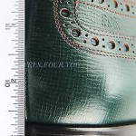 HUGO BOSS BLACK LABEL FOREST GREEN WITH RED SHOES 100% LEATHER NEW SZ 8 41 ITALY
