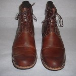 TIMBERLAND EARTHKEEPERS CITY 6 INCH SIDE ZIPPER BOOT SZ 8 BROWN LEATHER 19558