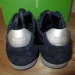 NEW HUGO BOSS GREEN LABEL STREAMETAL NAVY LEATHER SHOES SNEAKERS Size 7 US