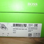 NEW  HUGO BOSS GREEN LABEL STIVEN BLACK LEATHER SHOES SNEAKERS Size 8 US