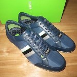 NEW HUGO BOSS GREEN LABEL VICTOIRE TEXAS NAVY  MEN’S  WALKING SHOES Size 12 US