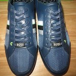 NEW HUGO BOSS GREEN LABEL VICTOIRE TEXAS NAVY  MEN’S  WALKING SHOES Size 12 US