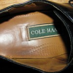 COLE HAAN MENS BLACK LEATHER TIE SHOES SZ 10.5D
