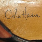 MEN’S COLE HAAN BLACK W/BROWN HEEL TRIM LOAFERS SHOES SIZE 9M