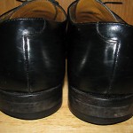 COLE HAAN MENS BLACK LEATHER TIE SHOES SZ 10.5D
