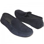 HUGO BOSS GIFT SET Navy Blue Drivers Loafers 7 40 Mens Casual Moccasins .5