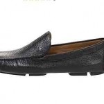 New HUGO BOSS “Drep” Black Leather Slip On Loafer Dress Casual Shoe Size 8