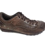 DIESEL VIKING MENS BROWN LEATHER SNEAKERS SHOES SIZE 12
