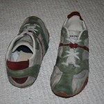 DIESEL Men Shoes Silver Suede Upper & Green Leather Overlay Size 12
