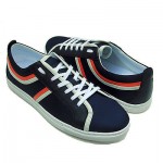 $225 Hugo Boss ORANGE Label Navy Blue Mens 9 42 Fashion Sneakers Shoes 8.5