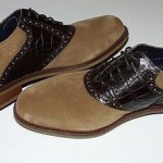 Cole Haan Carter Saddle Oxfords, Suede & Leather Upper, Brown, 8 M, New