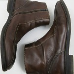 HUGO BOSS Brown Leather Ankle Boots, size 10.5