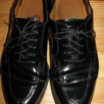 COLE HAAN MENS BLACK LEATHER TIE SHOES SZ 10.5D