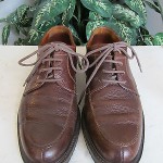 Cole Haan Mens 8.5M Brown Pebbled Leather Lace up Oxford Shoes