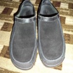 Clarks Black Leather Suede Slip on Shoes Men’s Sz 10.5