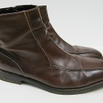 HUGO BOSS Brown Leather Ankle Boots, size 10.5