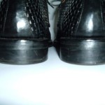 COLE HAAN made in ITALY Black Woven Leather Oxfords 9.5 D Basketweave