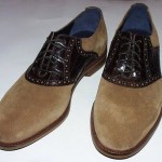 Cole Haan Carter Saddle Oxfords, Suede & Leather Upper, Brown, 8 M, New