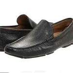 New HUGO BOSS “Drep” Black Leather Slip On Loafer Dress Casual Shoe Size 11