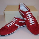 HUGO BOSS ORANGE Orlenno Size 12 M Bright Red Suede & Mesh Sneakers Mens Shoes