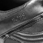 $225 Hugo Boss ORANGE Label Black Mens Shoes 8 41 Trainers Sneakers 7.5 40.5