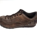 DIESEL VIKING MENS BROWN LEATHER SNEAKERS SHOES SIZE 12