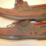Cole Haan  Mens  Brown and Olive Green Suede Moc Toe 08648970  Size 10 1/2 D