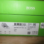 NEW HUGO BOSS GREEN LABEL STREAMETAL NAVY LEATHER SHOES SNEAKERS Size 44