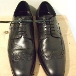 MEN’S HUGO BOSS BLACK LEATHER LACE DRESS SHOES SIZE 95