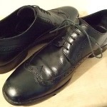 MEN’S HUGO BOSS BLACK LEATHER LACE DRESS SHOES SIZE 95
