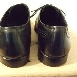 MEN’S HUGO BOSS BLACK LEATHER LACE DRESS SHOES SIZE 95