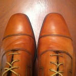 MEN’S COLE HAAN COGNAC LEATHER OXFORD CASUAL DRESS SHOES SIZE 12