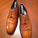 MEN’S COLE HAAN COGNAC LEATHER OXFORD CASUAL DRESS SHOES SIZE 12