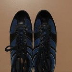 HUGO BOSS ORANGE SIMBAD BLACK BLUE LEATHER MESH SNEAKERS SHOES 41 – 8 WORN 1X