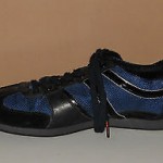 HUGO BOSS ORANGE SIMBAD BLACK BLUE LEATHER MESH SNEAKERS SHOES 41 – 8 WORN 1X