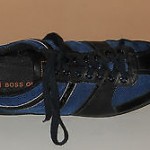 HUGO BOSS ORANGE SIMBAD BLACK BLUE LEATHER MESH SNEAKERS SHOES 41 – 8 WORN 1X