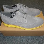 New Cole Haan Lunargrand Wing Tip Charcoal Gray Suede Size 10-1/2 M