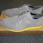 New Cole Haan Lunargrand Wing Tip Charcoal Gray Suede Size 10-1/2 M