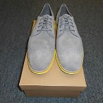 New Cole Haan Lunargrand Wing Tip Charcoal Gray Suede Size 10-1/2 M