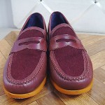 MENS COLE HAAN BURGUNDY AIR MONROE PENNY  LOAFERS SHOES SZ-8 M