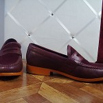 MENS COLE HAAN BURGUNDY AIR MONROE PENNY  LOAFERS SHOES SZ-8 M