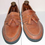 COLE HAAN BROWN LEATHER SLIP-ON LOAFERS – 8M