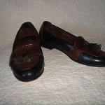 Mens BRAGANO BY COLE HAAN  ITALY Tassel Loafers Shoe Brown/Black  SIZE 11.5