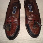 Mens BRAGANO BY COLE HAAN  ITALY Tassel Loafers Shoe Brown/Black  SIZE 11.5
