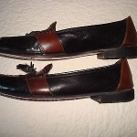Mens BRAGANO BY COLE HAAN  ITALY Tassel Loafers Shoe Brown/Black  SIZE 11.5