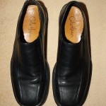 COLE HAAN Slip On Loafers, Black Leather with Nike Air – Size 8.5 M
