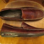 GREAT MEN’S COLE HAAN NIKE AIR BROWN LEATHER DRIVING SLIP-ON LOAFERS – 12M