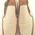 Cole Haan Canvas Slip Ons  Leather Trim Woven Bottom Rubber Sole Mens Size 15M