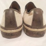 Cole Haan Canvas Slip Ons  Leather Trim Woven Bottom Rubber Sole Mens Size 15M